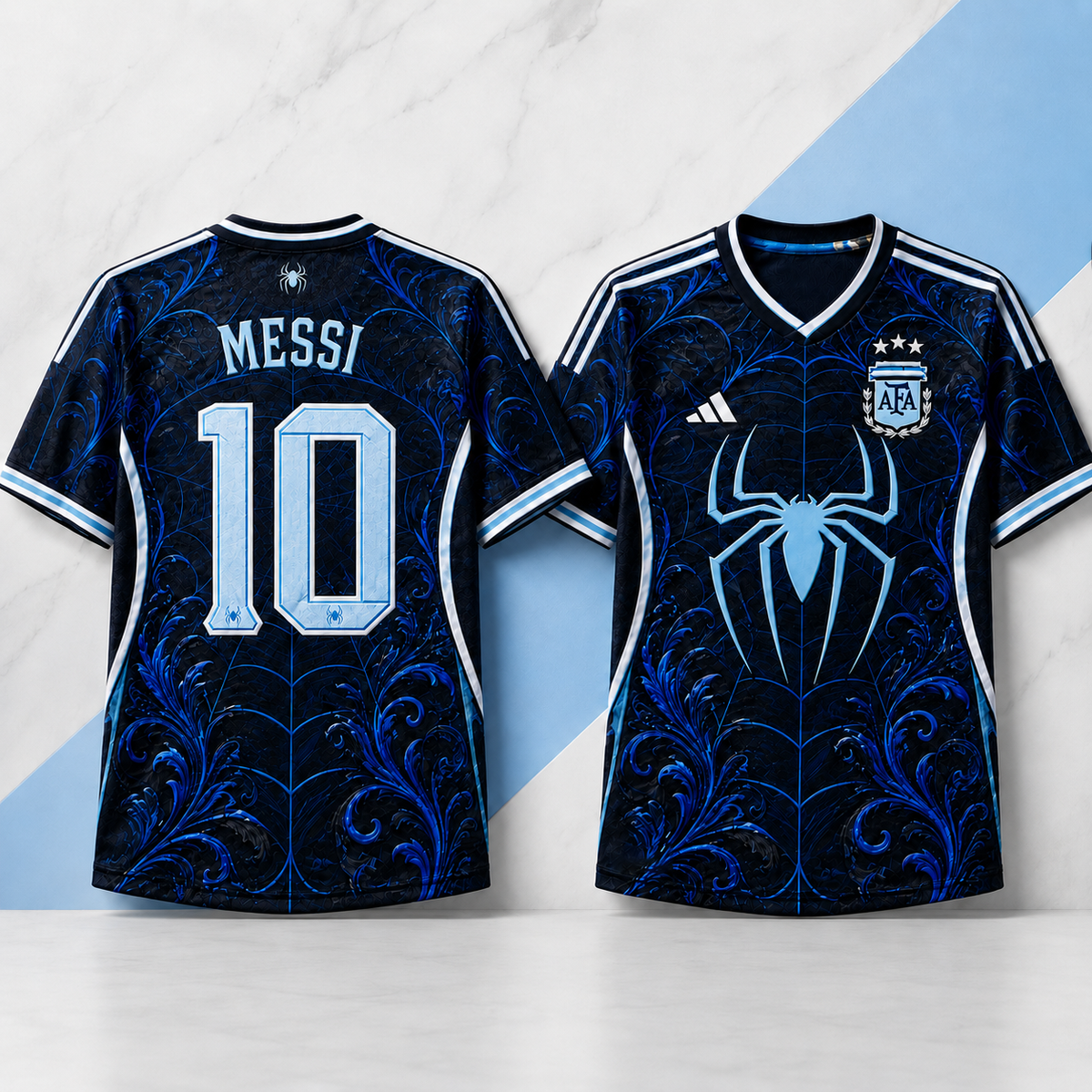 Lionel Messi #10 Dark Spider Soccer Jersey