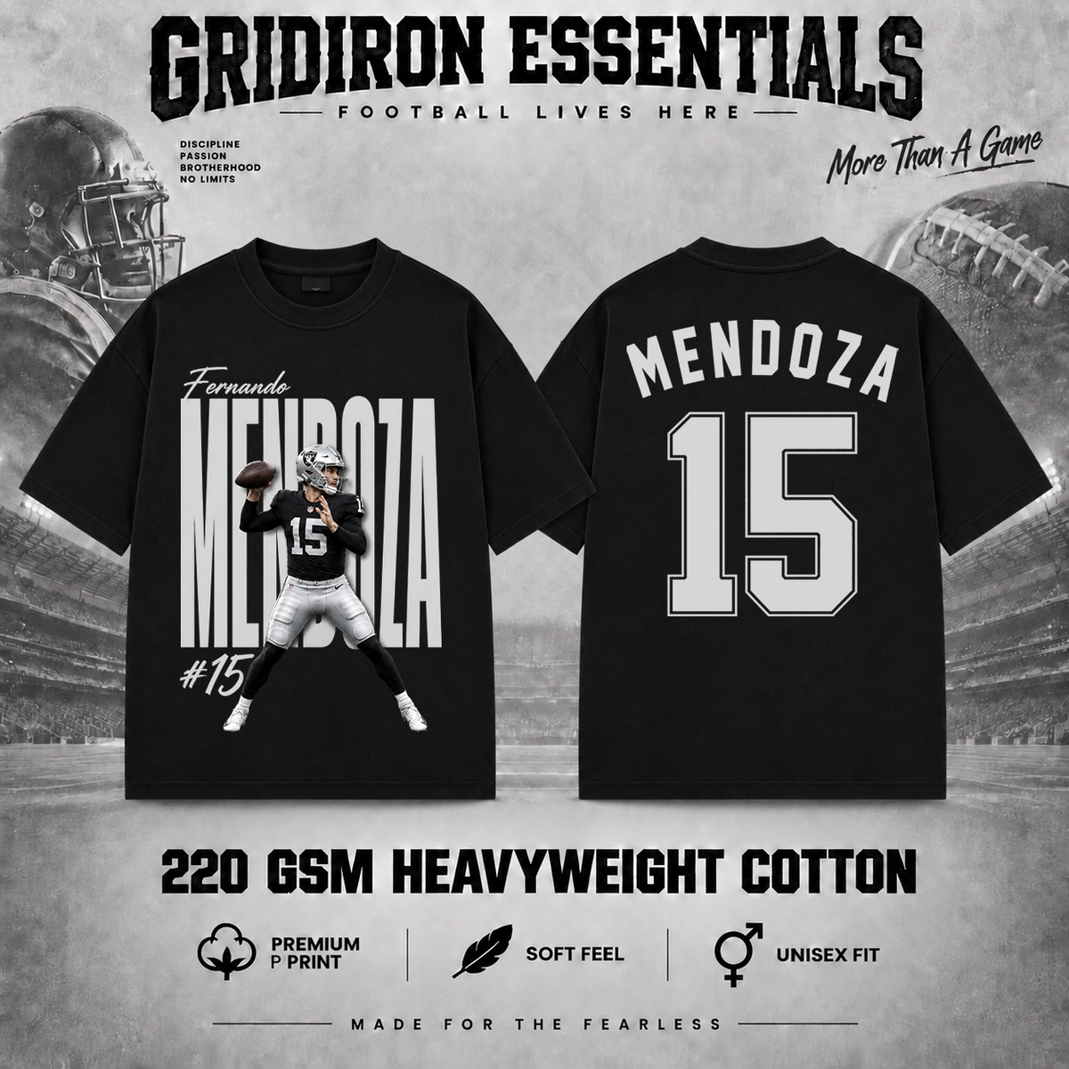Fernando Mendoza #15 Football Graphic T-Shirt